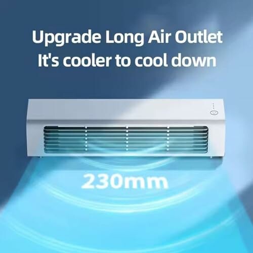 Air conditioner with long air outlet feature.