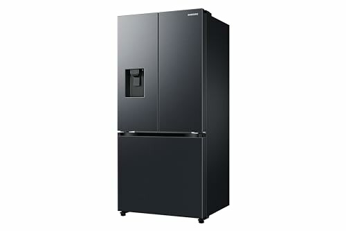 Black modern refrigerator with water dispenser