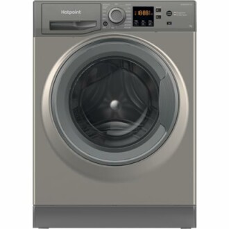 Hotpoint grey washing machine with digital display