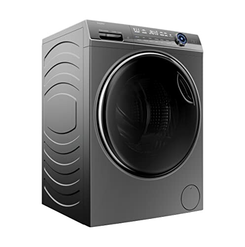 Sleek modern washing machine with digital display