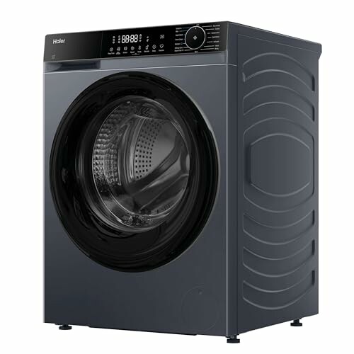 Modern front-loading washing machine with digital display