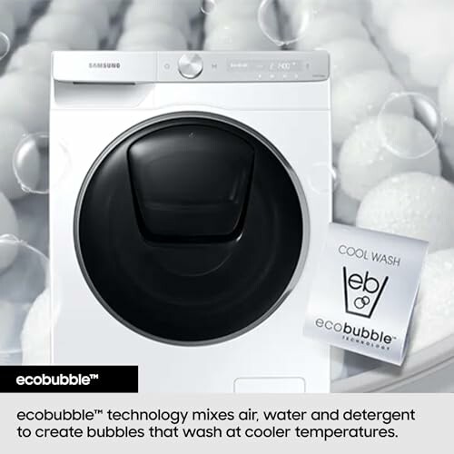 Samsung washing machine with ecobubble technology.