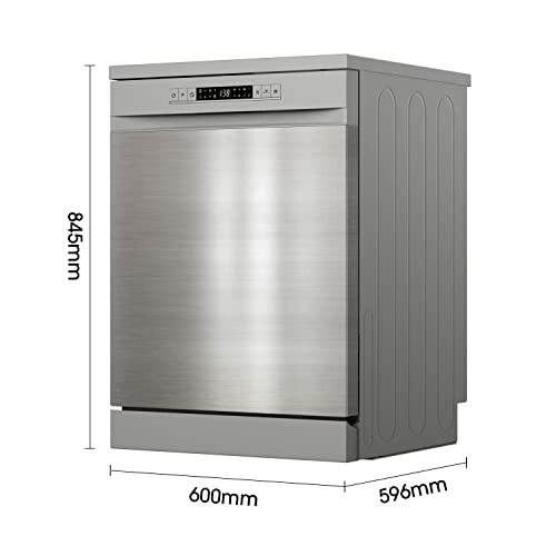 Stainless steel dishwasher with dimensions