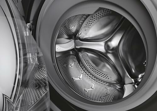 Close-up of a washing machine drum