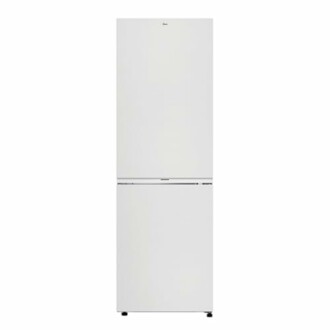 Tall white refrigerator with bottom freezer